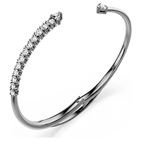 Sublima bangle, White, Ruthenium plated by SWAROVSKI