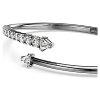 Sublima bangle, White, Ruthenium plated by SWAROVSKI