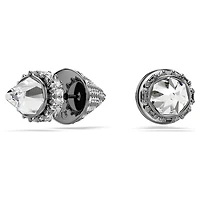 Sublima stud earrings, Spike, White, Ruthenium plated by SWAROVSKI