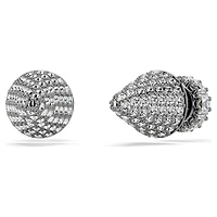 Sublima stud earrings, Spike, White, Ruthenium plated by SWAROVSKI