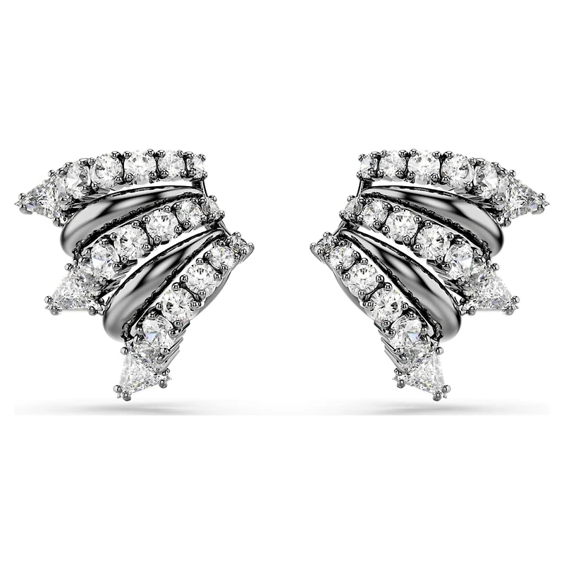 Sublima ear cuffs, White, Ruthenium plated by SWAROVSKI