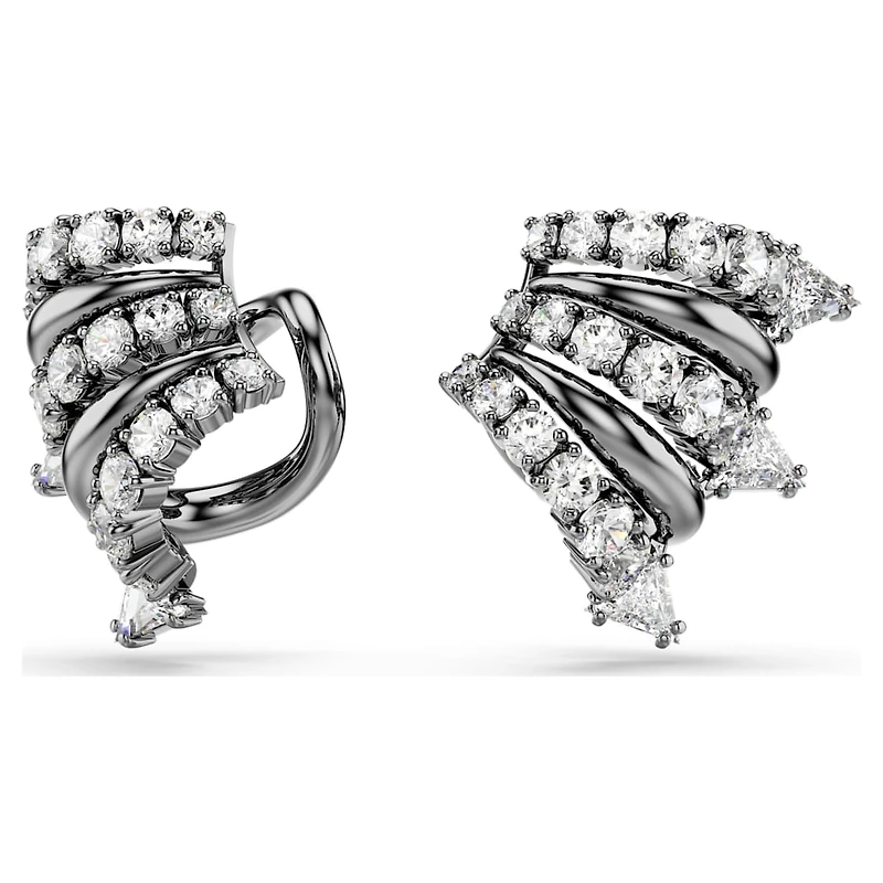 Sublima ear cuffs, White, Ruthenium plated by SWAROVSKI