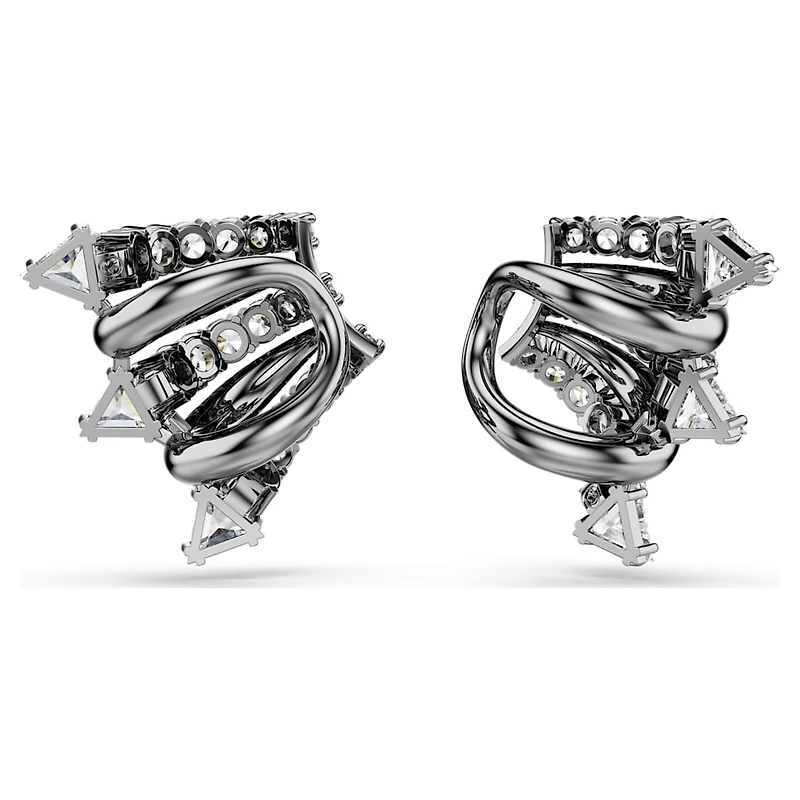 Sublima ear cuffs, White, Ruthenium plated by SWAROVSKI