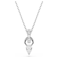 Mesmera set, Pear cut, Round cut, White, Rhodium plated by SWAROVSKI