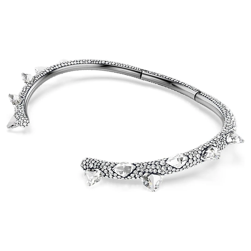 Sublima choker, White, Ruthenium plated by SWAROVSKI