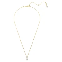 Stilla Attract pendant, Round cut, White, Gold-tone plated by SWAROVSKI