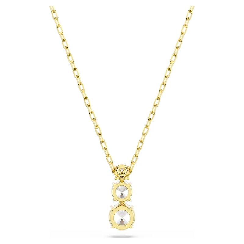 Stilla Attract pendant, Round cut, White, Gold-tone plated by SWAROVSKI