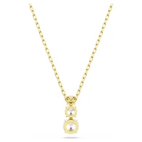 Stilla Attract pendant, Round cut, White, Gold-tone plated by SWAROVSKI