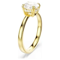 Stilla cocktail ring, Round cut, White, Gold-tone plated by SWAROVSKI