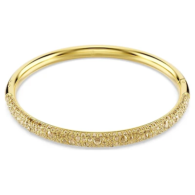 Sublima bangle, Snow pavé, Gold tone, Gold-tone plated by SWAROVSKI