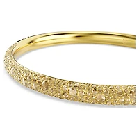 Sublima bangle, Snow pavé, Gold tone, Gold-tone plated by SWAROVSKI