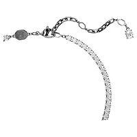 Swan pendant and brooch, Swan, White, Ruthenium plated by SWAROVSKI