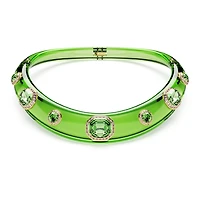 Dulcis choker, Mixed cuts, Green, Gold-tone plated by SWAROVSKI