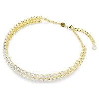 Idyllia choker, Oval cut, White, Gold-tone plated by SWAROVSKI