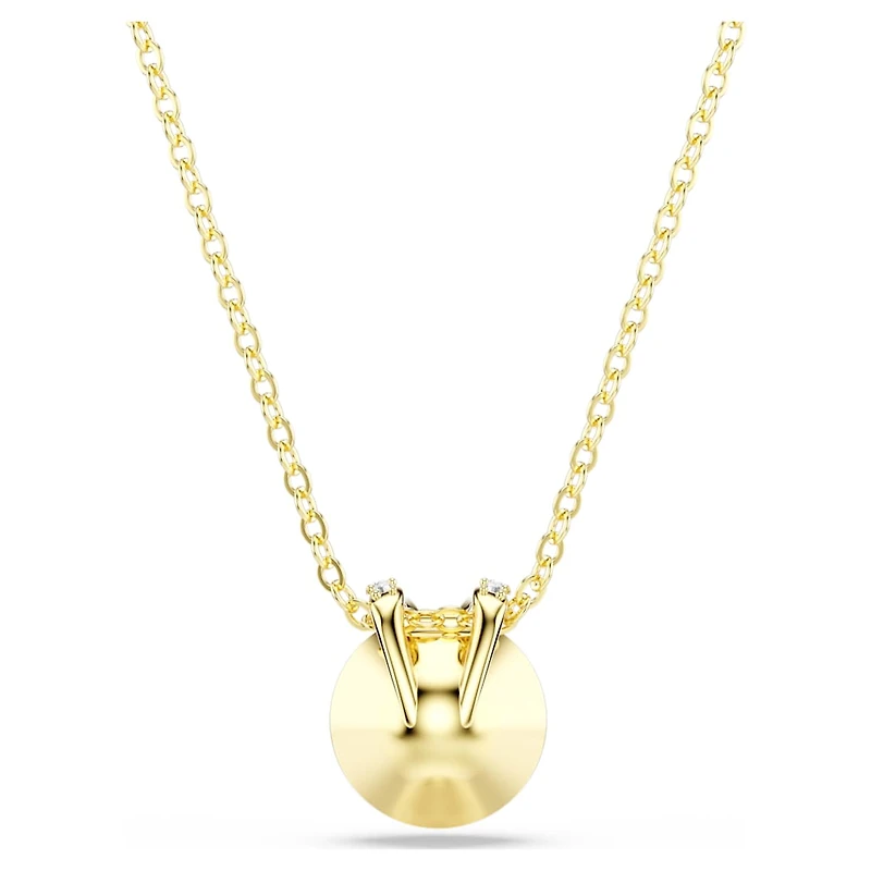 Bella V pendant, Round cut, Red, Gold-tone plated by SWAROVSKI