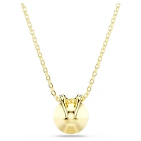 Bella V pendant, Round cut, Red, Gold-tone plated by SWAROVSKI