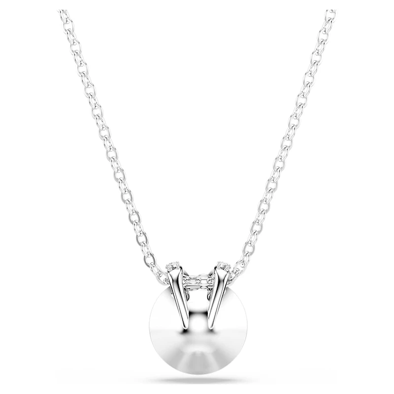 Bella V pendant, Round cut, Pink