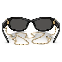 Sunglasses, Pillow shape, Black by SWAROVSKI