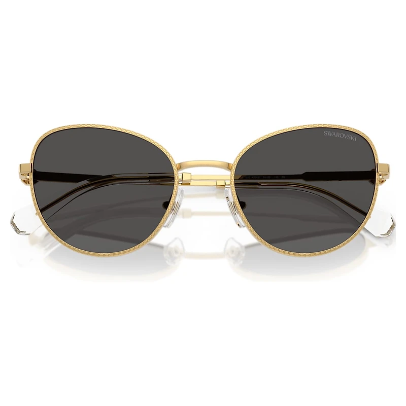 Sunglasses, Cat-eye shape, Gray by SWAROVSKI