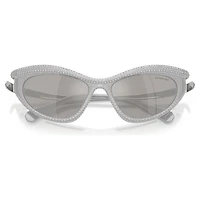 Sunglasses, Cat-Eye shape, Silver Tone by SWAROVSKI