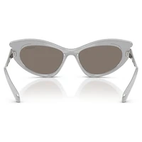 Sunglasses, Cat-Eye shape, Silver Tone by SWAROVSKI