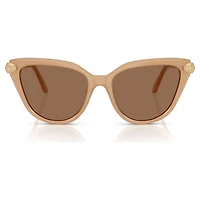 Sunglasses, Cat-Eye shape, Beige by SWAROVSKI