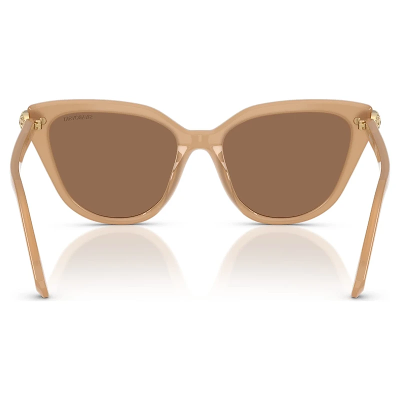 Sunglasses, Cat-Eye shape, Beige by SWAROVSKI