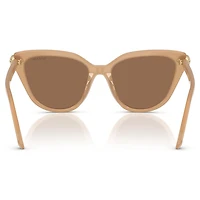 Sunglasses, Cat-Eye shape, Beige by SWAROVSKI