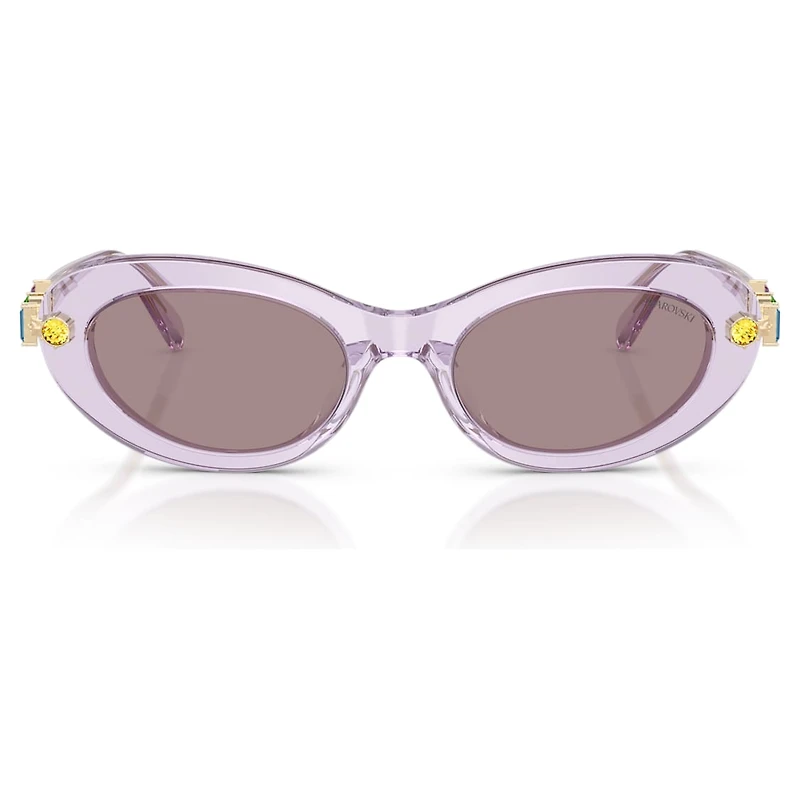 Sunglasses, Oval shape, Pink by SWAROVSKI
