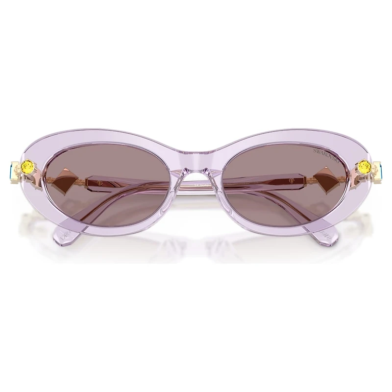 Sunglasses, Oval shape, Pink by SWAROVSKI