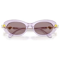 Sunglasses, Oval shape, Pink by SWAROVSKI