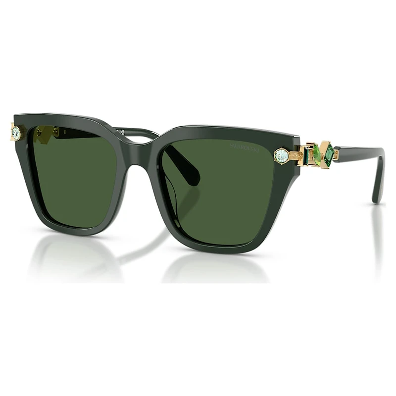 Sunglasses, Square shape, Green by SWAROVSKI