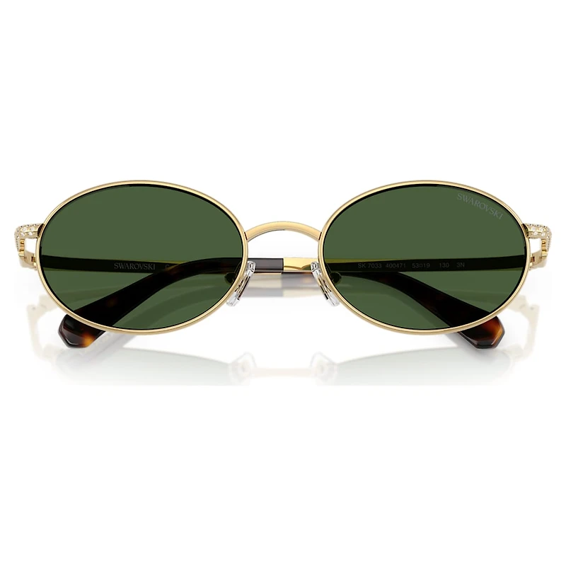 Sunglasses, Oval shape, Green by SWAROVSKI