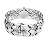Curiosa bangle watch, Crystal bracelet, Silver Tone, Stainless steel by SWAROVSKI