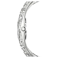Curiosa bangle watch, Crystal bracelet, Silver Tone, Stainless steel by SWAROVSKI