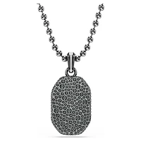 Dextera pendant, Octagon shape, Round cut, Black, Ruthenium plated by SWAROVSKI