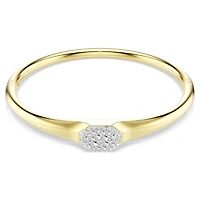 Dextera bangle, Round cut, White, Gold-tone plated by SWAROVSKI