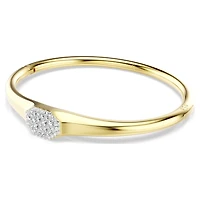 Dextera bangle, Round cut, White, Gold-tone plated by SWAROVSKI
