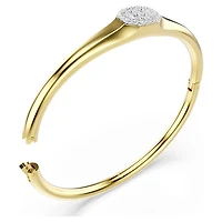 Dextera bangle, Round cut, White, Gold-tone plated by SWAROVSKI