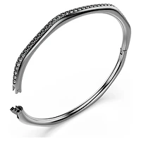 Dextera bangle, Octagon shape, Round cut, White, Ruthenium plated by SWAROVSKI