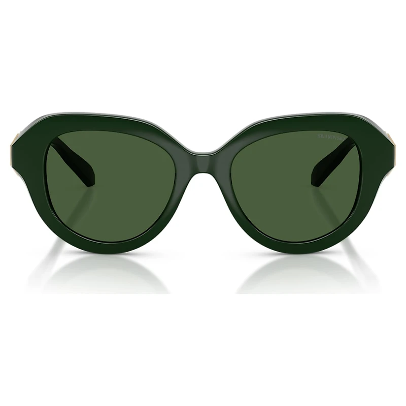 Sunglasses, Round shape, Green by SWAROVSKI