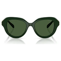 Sunglasses, Round shape, Green by SWAROVSKI