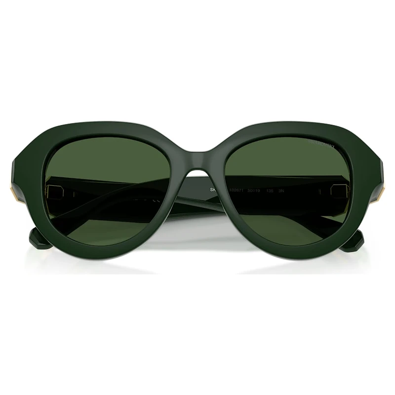 Sunglasses, Round shape, Green by SWAROVSKI