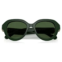 Sunglasses, Round shape, Green by SWAROVSKI