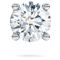 Eternity stud earring, Lab-grown diamonds 0.5 ct tw,  Single, Round shape, 14K white gold by SWAROVSKI