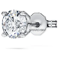 Eternity stud earring, Lab-grown diamonds 0.5 ct tw,  Single, Round shape, 14K white gold by SWAROVSKI