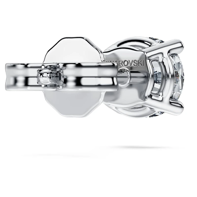 Eternity stud earring, Lab-grown diamonds 0.5 ct tw, Single, Round shape, 14K white gold by SWAROVSKI