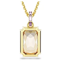 Millenia pendant, Octagon cut, Caramel, Gold-tone plated by SWAROVSKI