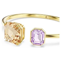 Millenia bangle, Octagon cut, Multicoloured, Gold-tone plated by SWAROVSKI