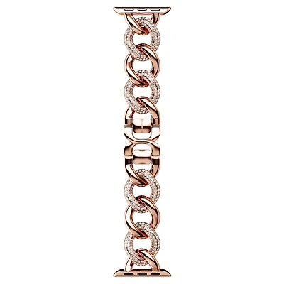 Chain strap, For Apple Watch® 40 mm & 41mm, Rose gold-tone finish by SWAROVSKI